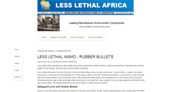 Desktop Screenshot of lesslethalafrica.com